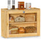 Bread Box for Kitchen Countertop, Double-layers large Bread Container with Transparent Door,