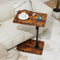TV Tray Table, Adjustable C Shaped End Table for Couch, 360Swivel Couch