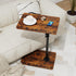 TV Tray Table, Adjustable C Shaped End Table for Couch, 360Swivel Couch