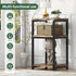 3 Simple Trending Side Table, End Table Night Stand, Tiers Shelf for Living Room, Rustic Brown