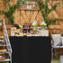 2 Pack 34 34 Inch HolidayIdeas Square Fitted Table Covers - x - Black Fabric Table Clothes Washable Tablecloth
