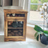 Ikee Design Wooden Countertop Potato and Onion Storage Bin, Rustic Color, 11.8W x 6.8D x 16H in