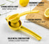 Zulay Kitchen Metal Lemon Squeezer - Handheld Citrus Juicer for Extracting the Most Juice Possible