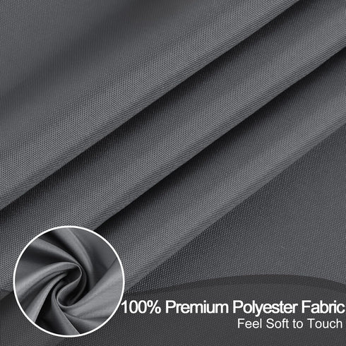 AooHome Fabric Shower Curtain 48 x 72 Inch, Solid Color Bath Curtain with Hooks, Dark Grey