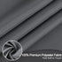 AooHome Fabric Shower Curtain 48 x 72 Inch, Solid Color Bath Curtain with Hooks, Dark Grey