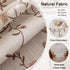 55''x 70'' Joyfol Day Linen Waterproof Tablecloth with Tassels, Rustic Farmhouse Flowers Embroidery Table Cloths