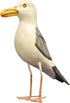 Hand Made Wooden Seagull Figurine - Nautical Decoration, 10 Inches Tall