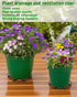 ISYOKE 21 Pack 5 7 8 Inch Plastic Plant Saucer Stand, Flower Pot Feet Drainage Risers Elevator, Plant Pot Risers