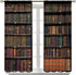 Yearn Jear 2 Sets,42x45 Inch Bookshelf Curtains, Vintage Library with Books Window Treatments for Kids Bedroom, Wooden