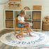 4ft 47 inch ABC Lovely Boho Rainbow Rug - Toddlers & Baby Playroom Rug, Round Classroom Carpet, Ultra Soft & Non Slip