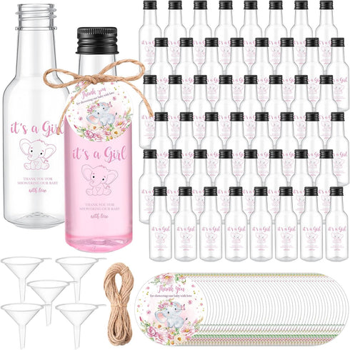 Funnymoom 50 Sets Elephant Party Favors for Guests 1.7oz/50ml Mini Liquor Bottles and