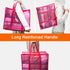 Vieshful 3 Pack Pink 40L Clear Clothes Storage Bag with Zipper for Comforter, Blanket, Bedding, Duvet, Transparent Totes