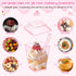 150 5 oz Mifoci Pcs Pink Plastic Dessert Cups with Lids and Spoons Valentine Mini Clear Reusable Yogurt Parfait