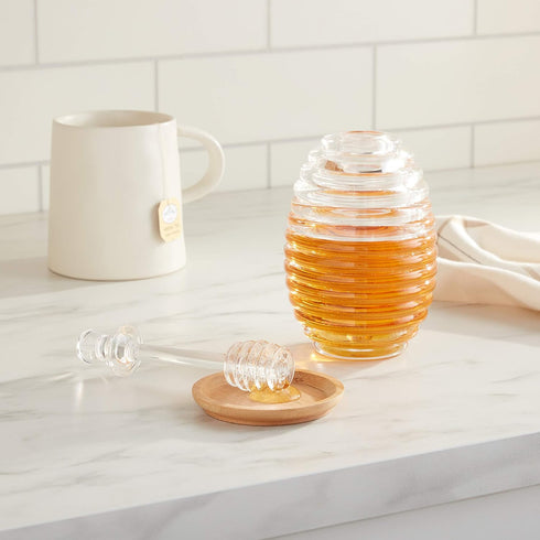 3.5 3.5 5.75 inches, Fox Run Jar and Dipper Honey, x x Clear