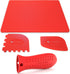 Silicone Cast Iron Potholder Set - Hot Handle Holder with 2 x Pan Scrapers & Silicone Hot Pad
