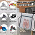 Reusable Sneaker Dryer Bag - Honeycomb Net Laundry Bags with Zipper & Strap for Washing Machine, 15.7''x13.8'', Grey