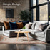 DECOMIL - Modern Oval Coffee Table, End Table for Small Places, Living Room, Office, Balcony, Industrial End Table
