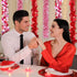 Janinka 6 Pcs Valentine's Day Tinsel Garland, 39ft Red and White Heart Metallic Decor for Wedding Party