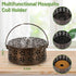 Portable Iron Mosquito Coil Holder with Handle, Round Heat-Resistant Incense Holder (Bronze)