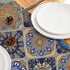 Winotic 90 Inches 13 90) Boho Bohemian Table Runner Long, Vintage Seasonal Blue Table Runners for Party Kitchen Dining