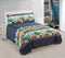 MK Home 3pc Full/Queen Bedspread Set Cars Train Construction Teens/Boys Kids Dark Blue Green