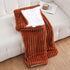 5060 Cozy Burnt Orange Sherpa Fleece Throw Blanket for Couch Sofa Bed,Double Side Soft Fuzzy Plush Thick Flannel