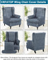 2 Chair,A21 CRFATOP Waterproof Wing Chair Slipcovers Piece Stretch Wingback Chair Cover Spandex Fabric Wingback