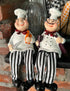 Set of 2 Home Kitchen Decor Chef Figurines, Bread & Wine Shelf Sitters for Kitchen Shelves and Countertop Display