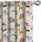 Ambesonne Cartoon Animal Window Curtains, 2-Panel Set with Rod Pocket, Savannah Lion Crocodile Pattern, 28" x 63",