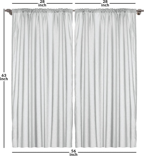 Ambesonne Animal Cartoon Curtains, 2 Panel Set for Living Room Bedroom, Heart Shaped Pink Balloons Design, 28" x 63",