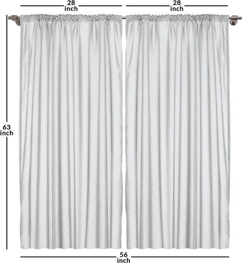 Ambesonne Leopard Print Curtains - Modernized Animal Skin Elements, 2 Panel Set for Living Room Bedroom, 28" x 63"
