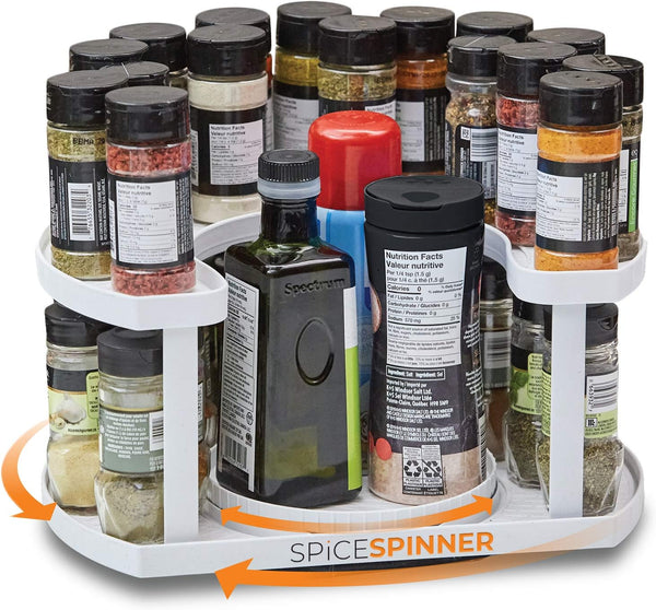 Allstar Innovations Spice Spinner Two-Tiered Spice Organizer & Holder That Saves Space, Keeps Everything