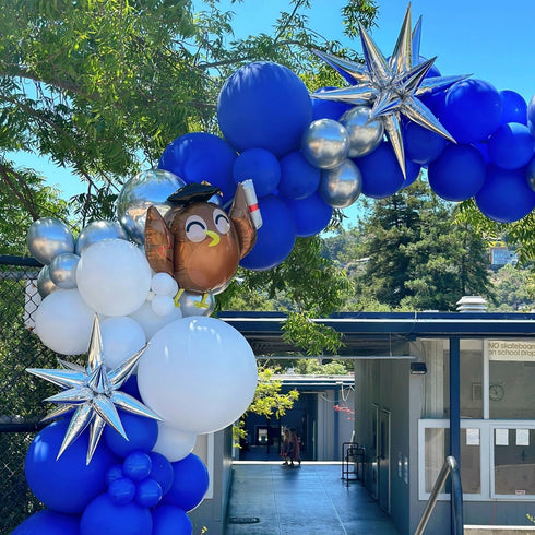 Jumbo Foil 12 Point Silver Star Balloons by Unique Industries