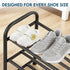 3-Tier Closet, 18"-30.5" LOFTEY Expandable Shoe Rack, Adjustable Metal Shoe Organizer Shelf, Small Shoe Rack