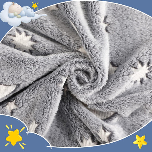 2 47 59 Inch Pcs Glow in the Dark Throw Blanket Christmas Birthday Gifts for Kids, Flannel Fleece Soft Warm Kid Throw