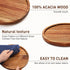 Mumufy 6 Pcs Lazy Susan Organizer, Turntable Tray for Kitchen Counter, Round Pantry Table Organization (9 Inch, Acacia