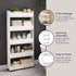 5-Tier Slim Rolling Storage Cart - Utility Cart with Wheels for Bathroom, Kitchen, and Laundry Room - Bathroom Shelves