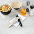 Restaurantware Bambuddha 9.8 Inch Bamboo Serving Set, 2-Piece Black Bamboo Salad Server Set with Heavy-duty Tongs