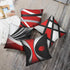 Emvency Set of 4 Throw Pillow Covers, Modern Abstract Red Stripes, 16x16 Inches, Home Decor