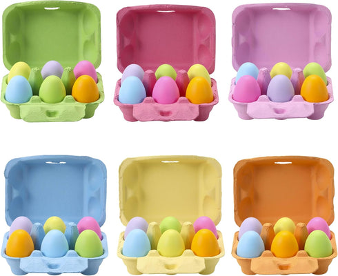 LayHyand Dozen 36 Pack, 6 Count 36 Half Egg Cartons Colorful Blank Natural Pulp Egg Holder for Chicken Eggs Reusable