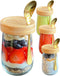Premium Overnight Oats Containers with Bamboo Lids and Golden Spoons - 16
