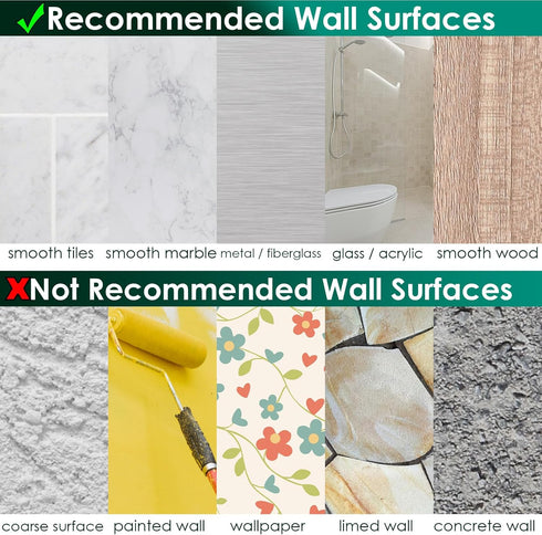 2 6 1/2" Shower Caddy Adhesive Replacement Sticker, Shower Adhesive Strip Adhesive Hook Bathroom Storage Shelf