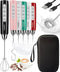 YUSWKO Rechargeable Handheld Milk Frother, Electric Whisk Drink Mixer for Coffee, 3 Speed Adjustable, Black