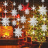 Christmas Party Decorations, 18Pcs Holiday 3D Glittery Large Snowflake Hanging Garland Flags for Home Decoration