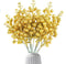 LEBERY 14Pcs Gold Christmas Glitter Berries Stems Christmas Tree Picks 7.8 Inch Artificial