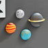 4Pcs Outer Space Planets Wall Decor - Modern 3D Wall Sculptures for