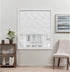 Exclusive Home Prague Trellis 100% Blackout Polyester Roman Shade, 31"x64", Color White