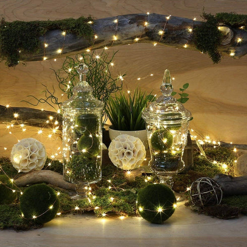 Lighting EVER 66 ft Fairy Lights with Switch, 200 LED Warm White Copper Wire, Waterproof Indoor Outdoor