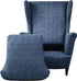 CRFATOP Printed Wing Chair Slipcovers 2 Piece Stretch Wingback Chair Cover Spandex