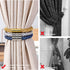 NICEEC 2 Pack Strong Magnetic Curtain Tiebacks, Decorative Weave Rope Curtain Holdbacks for Home & Office Windows